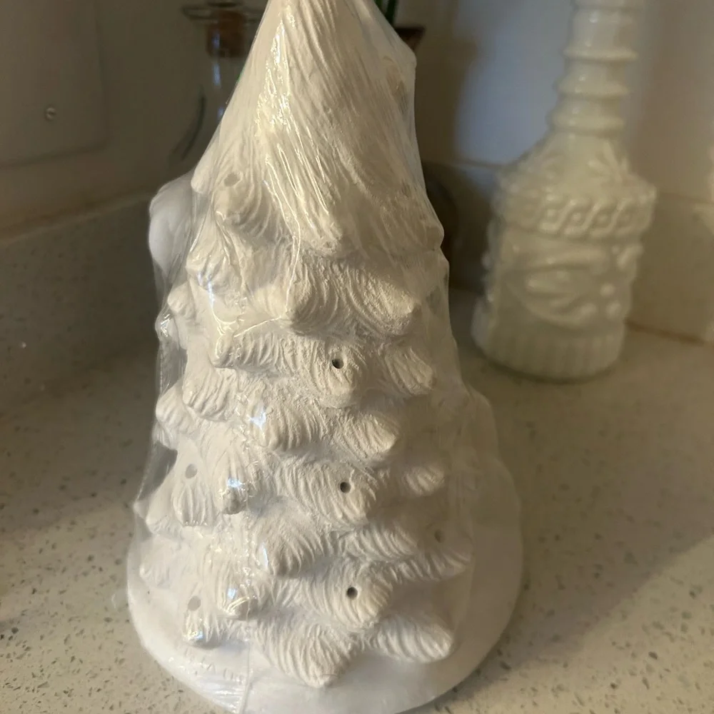 Unpainted Ceramic Bisque Christmas Tree Decoration